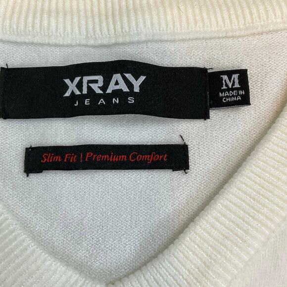 X-Ray Jeans V-Neck Sweater Size M Slim Fit Lightweight Pullover Casual Classic - Picture 5 of 8